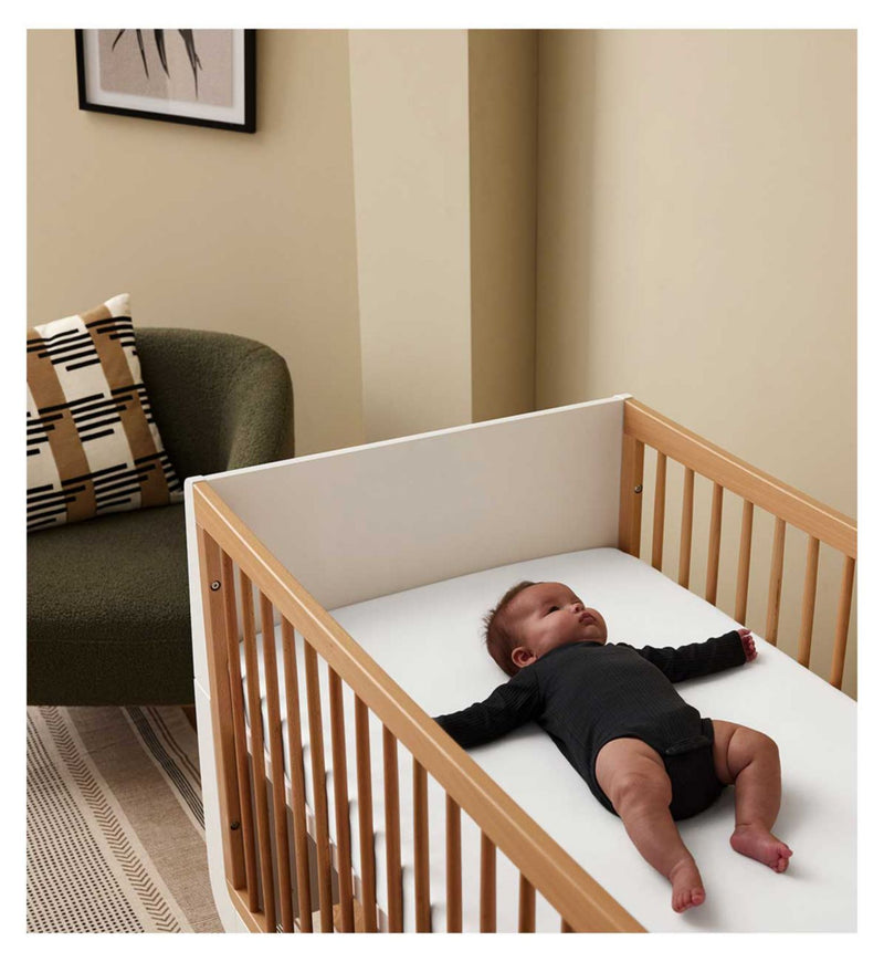 Snuz white twin pack cotbed sheets, UK version