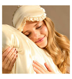 Silver Cloud large frilly scrunchies yellow and white set (British brand)