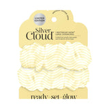 Silver Cloud large frilly scrunchies yellow and white set (British brand)