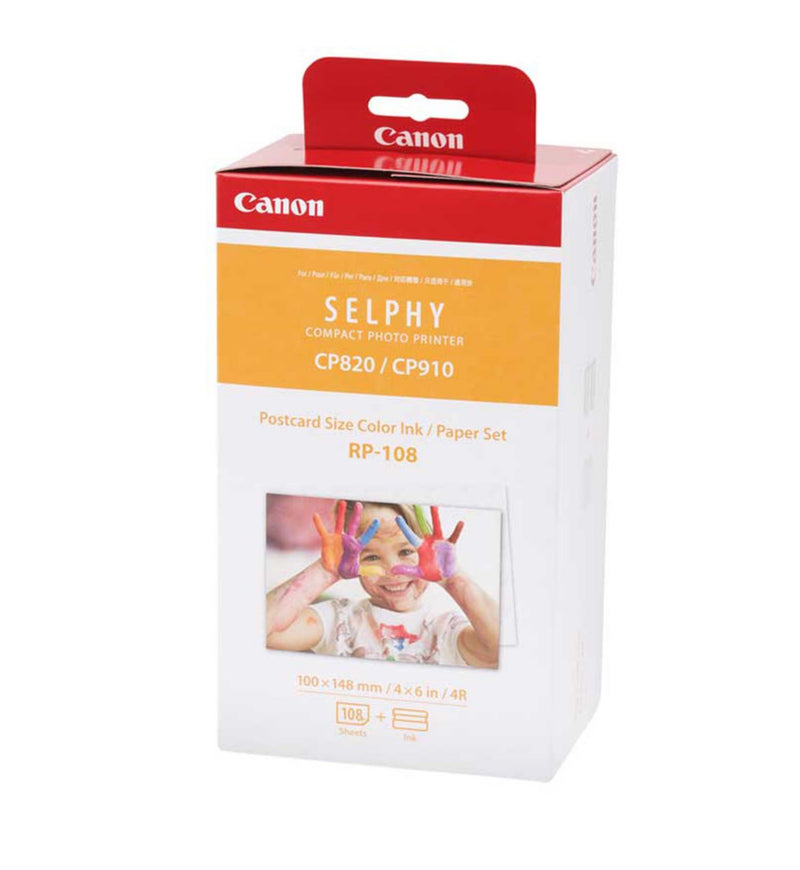 Canon RP-108IN photo printer ink and paper pack 4x6 inch 108 prints imported from the UK