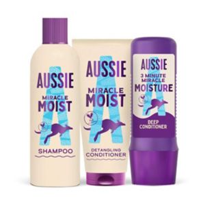 Aussie Miracle Moist Bundle Shampoo Conditioner Treatment Set