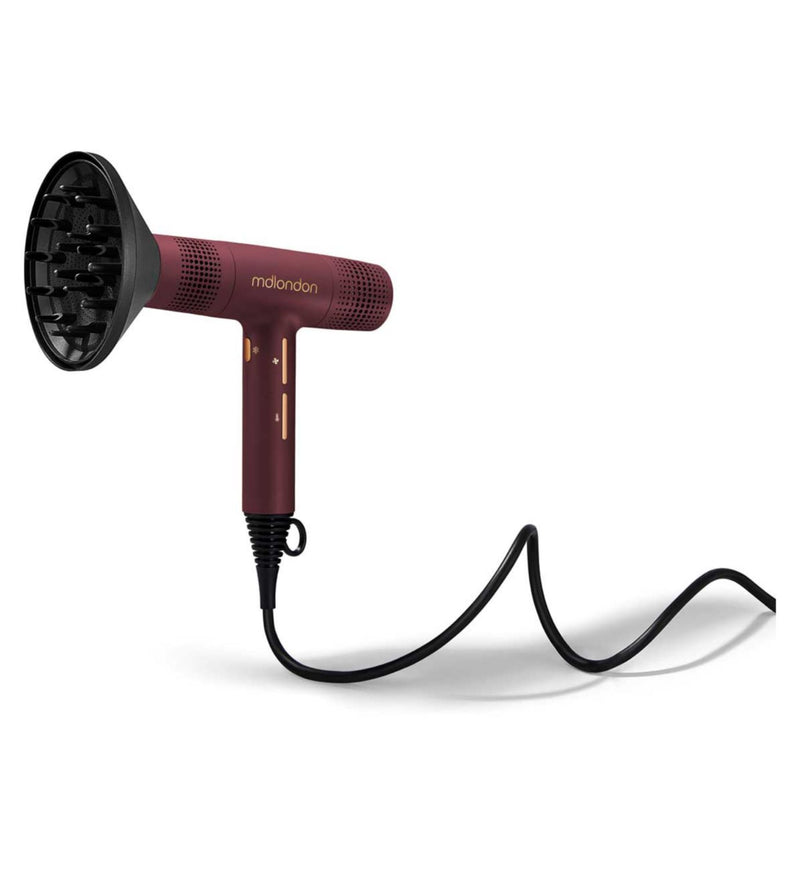 mdlondon blow hair dryer Berry, imported from the UK