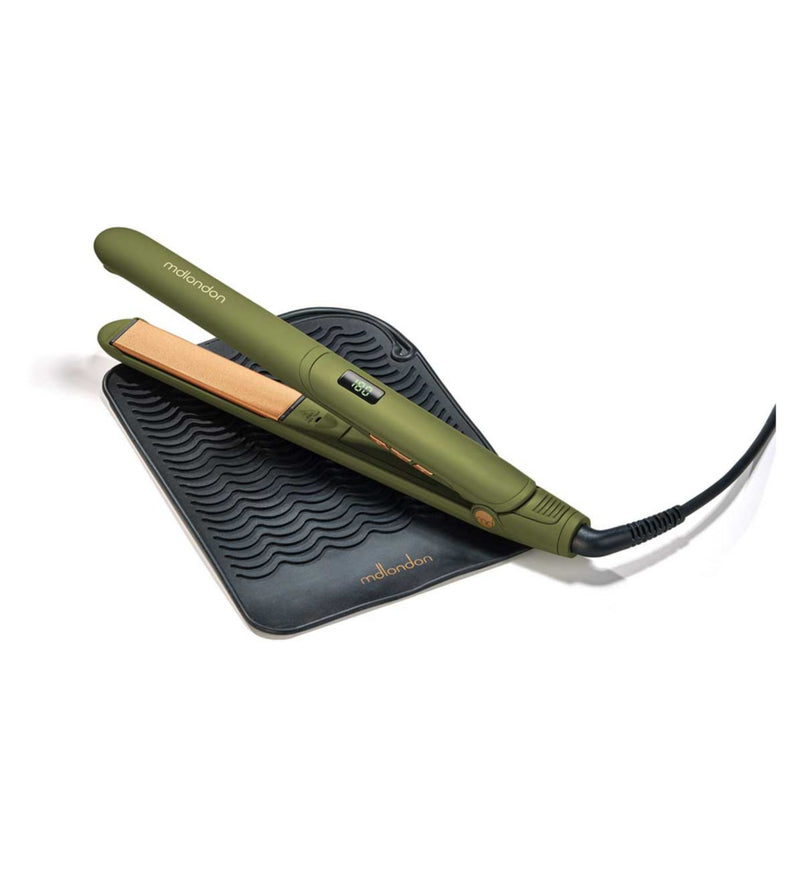mdLondon hair straightener olive green (British brand)