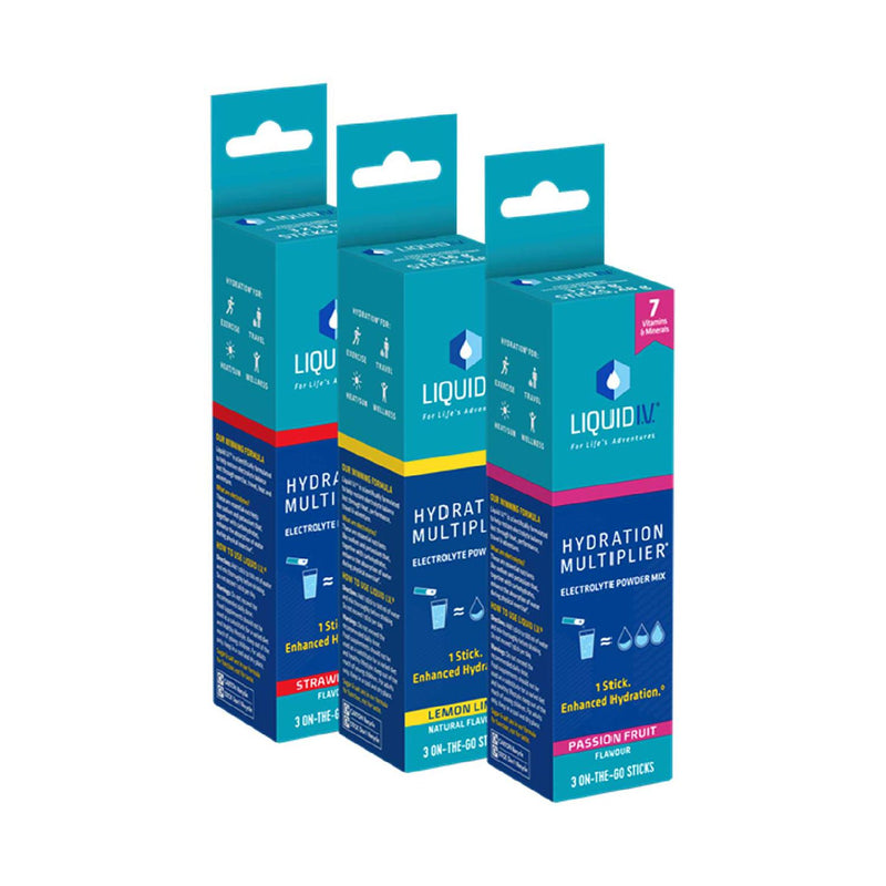 Liquid I.V. hydration powder bundle 9 sachets lemon lime, UK version