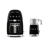 Smeg coffee machine and milk frother set black (British brand)