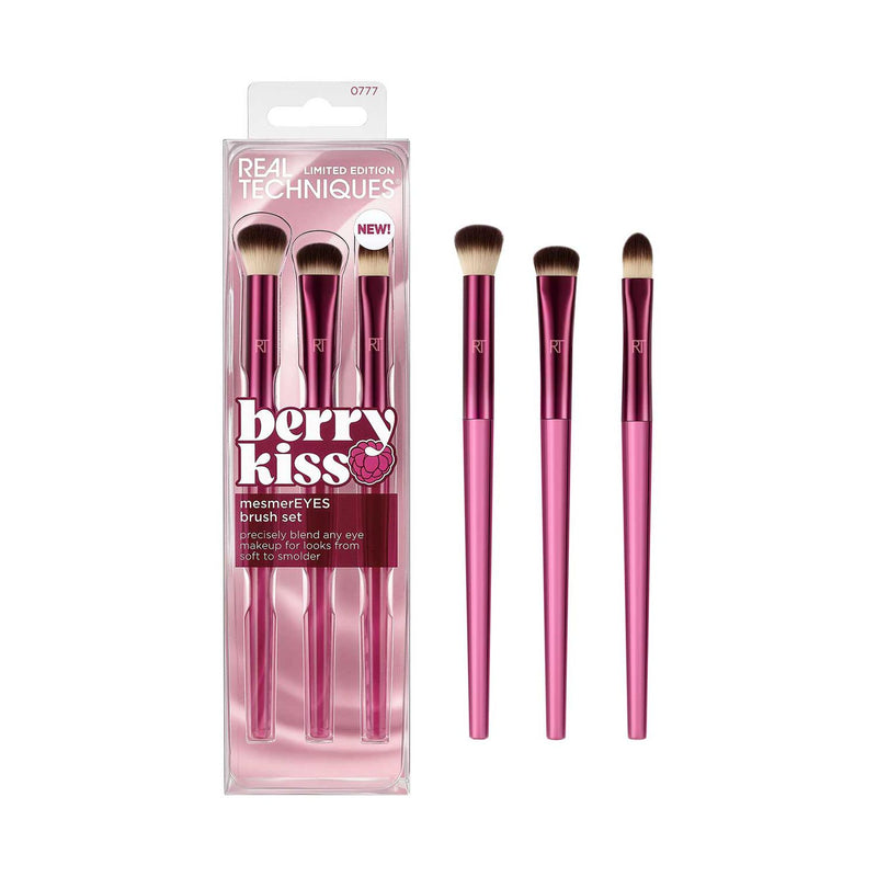 Real Techniques Berry Kiss eyeshadow brush set 3 pieces, imported from the UK