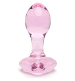 Lovehoney small heart glass butt plug, imported from the UK
