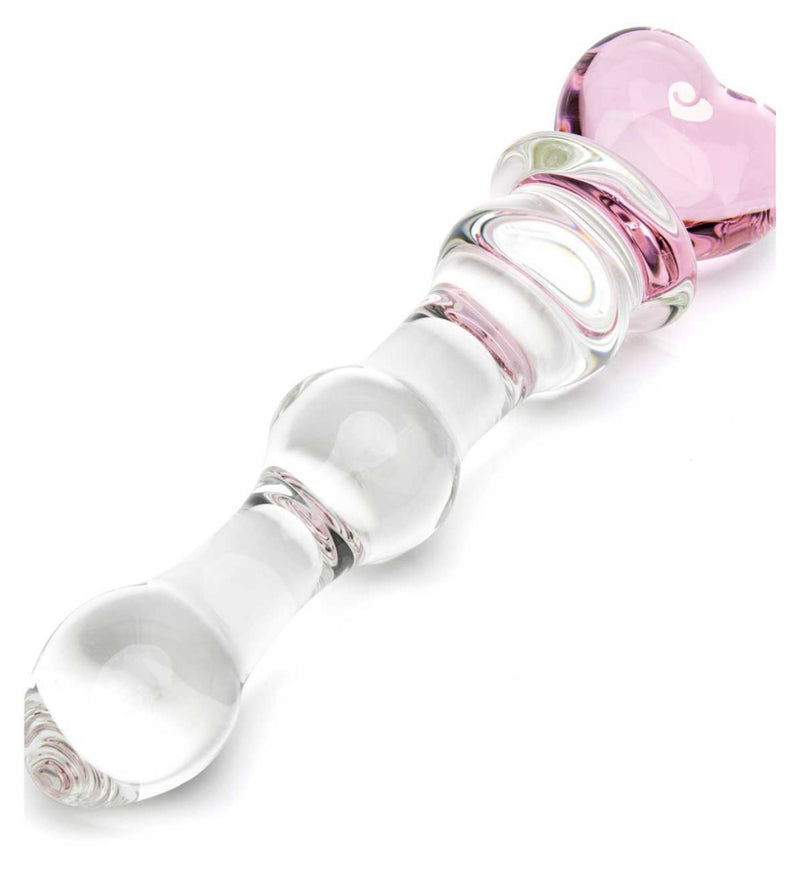 Lovehoney glass dildo beaded heart 6 inch (British brand)
