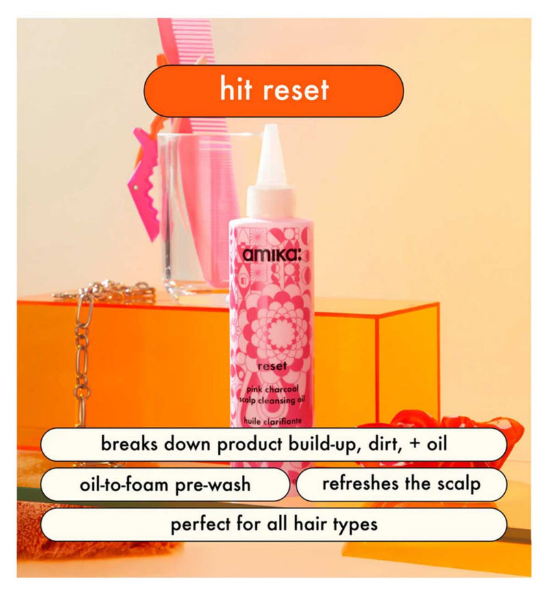 Amika pink charcoal scalp cleansing oil 200ml (British brand)