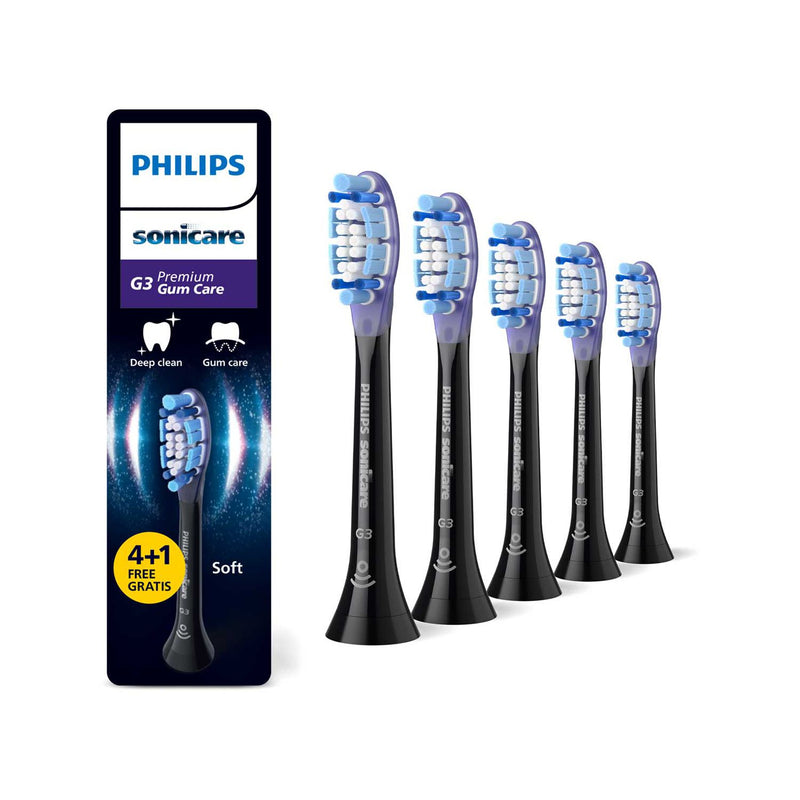 Philips Sonicare G3 Gum Care replacement heads black 5 pack (British brand)
