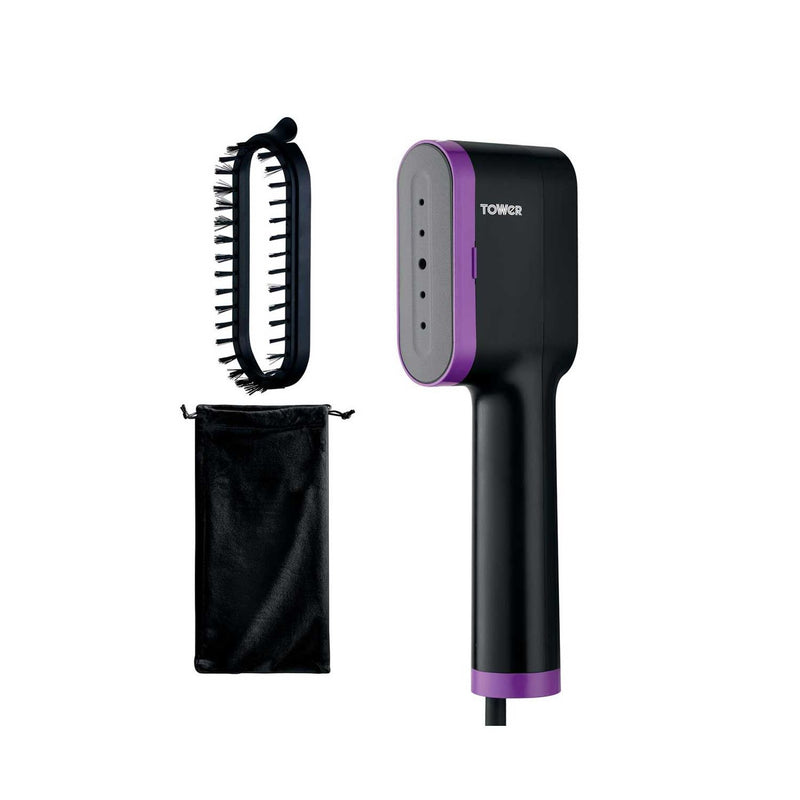 Tower 1400W digital garment steamer lilac and black, UK version