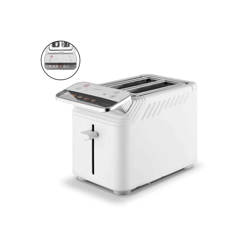 Tower Mirage digital toaster white chrome trim (British brand)