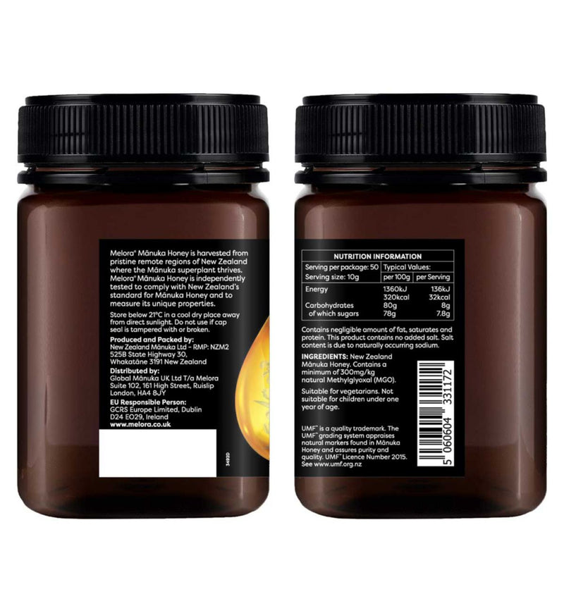 Melora Manuka Honey MGO 300 500g (British brand)