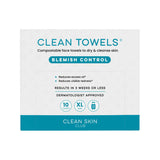 Clean Skin Club blemish control face towels 10ct, imported from the UK