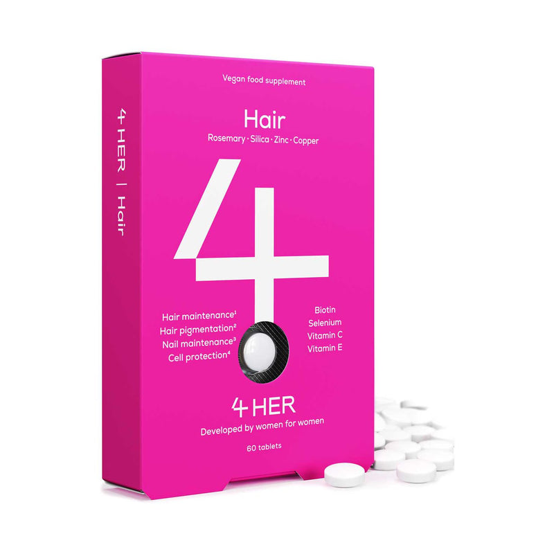 4HER Hair supplement 60 vegan tablets, imported from the UK