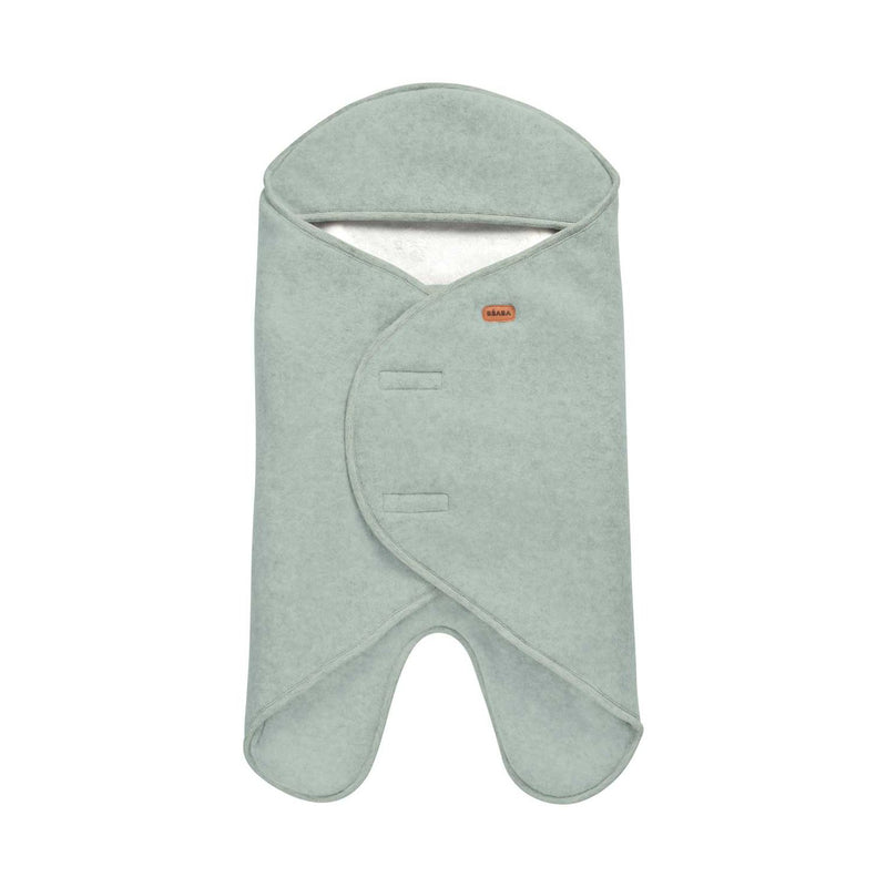 BEABA baby blanket double fleece sage green 0-6 months, imported from the UK