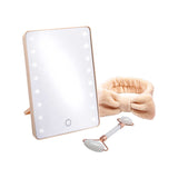 Sensio LED mirror and jade roller gift set, UK version