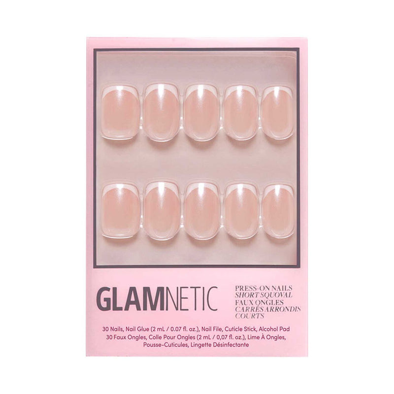 Glamnetic press on nail kit French tip La Perle 30s, UK version