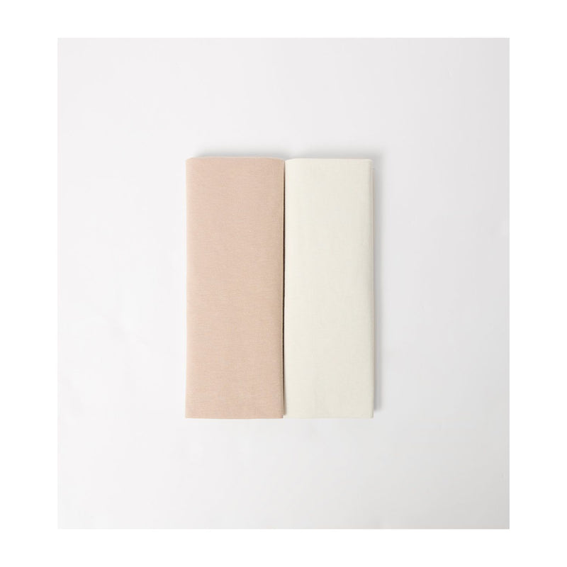 Maybe Baby fitted bedside sheets 2-pack white and neutral (British brand)