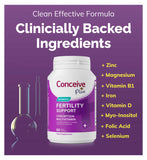 Conceive Plus fertility support vitamins 60 capsules, imported from the UK
