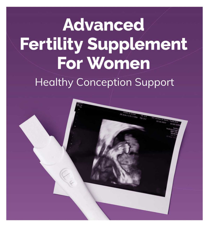 Conceive Plus fertility support vitamins 60 capsules, imported from the UK