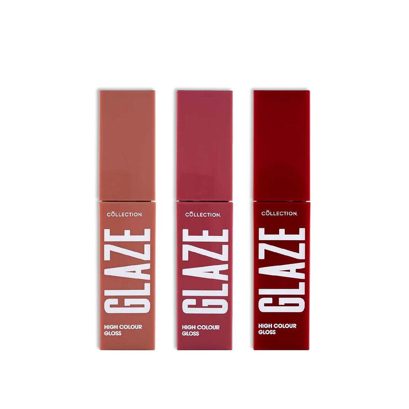 Collection lip gloss bundle with three shades, imported from the UK