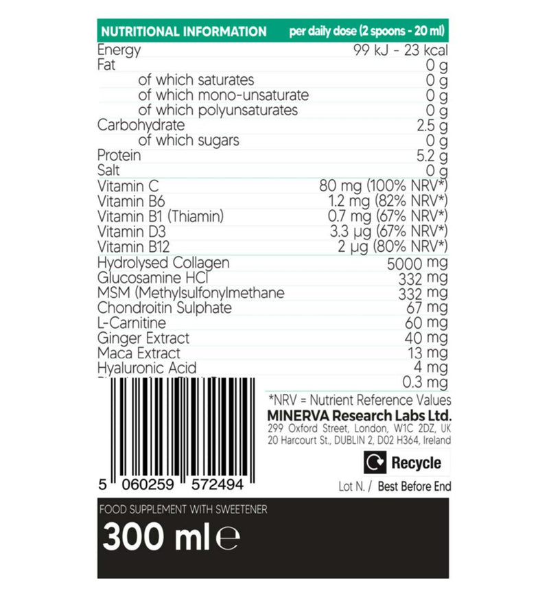 Gold Collagen Joint Health liquid collagen supplement 300ml (British brand)