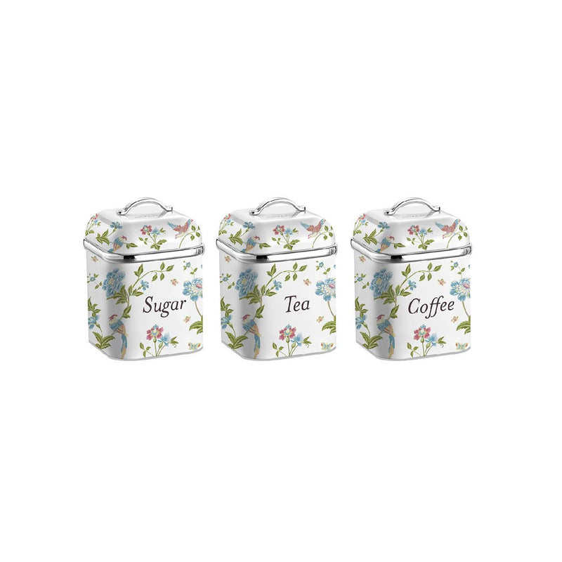 Laura Ashley Elveden White canister set 3-piece, UK version