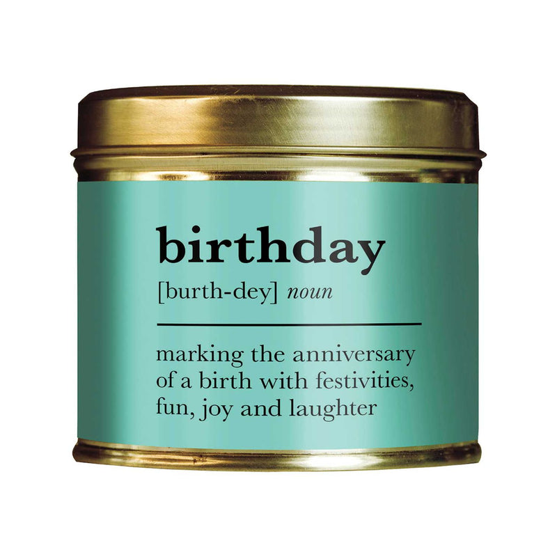 Shearer Candles Birthday French vanilla tin candle 204g, UK version