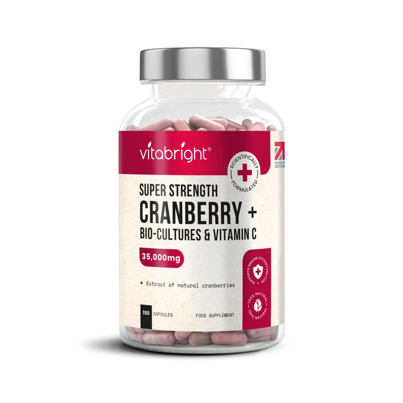 Vitabright cranberry bio cultures capsules 150 count, UK version