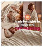 Silentnight Snugsie bubble fleece blanket natural, UK version