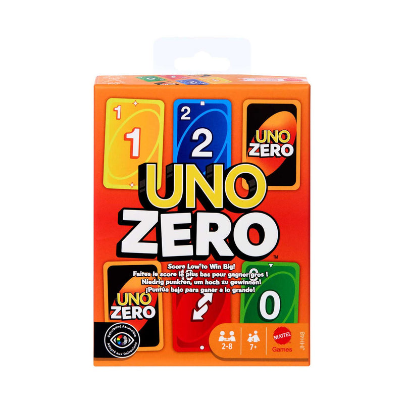 Mattel Uno Zero family card game - British product