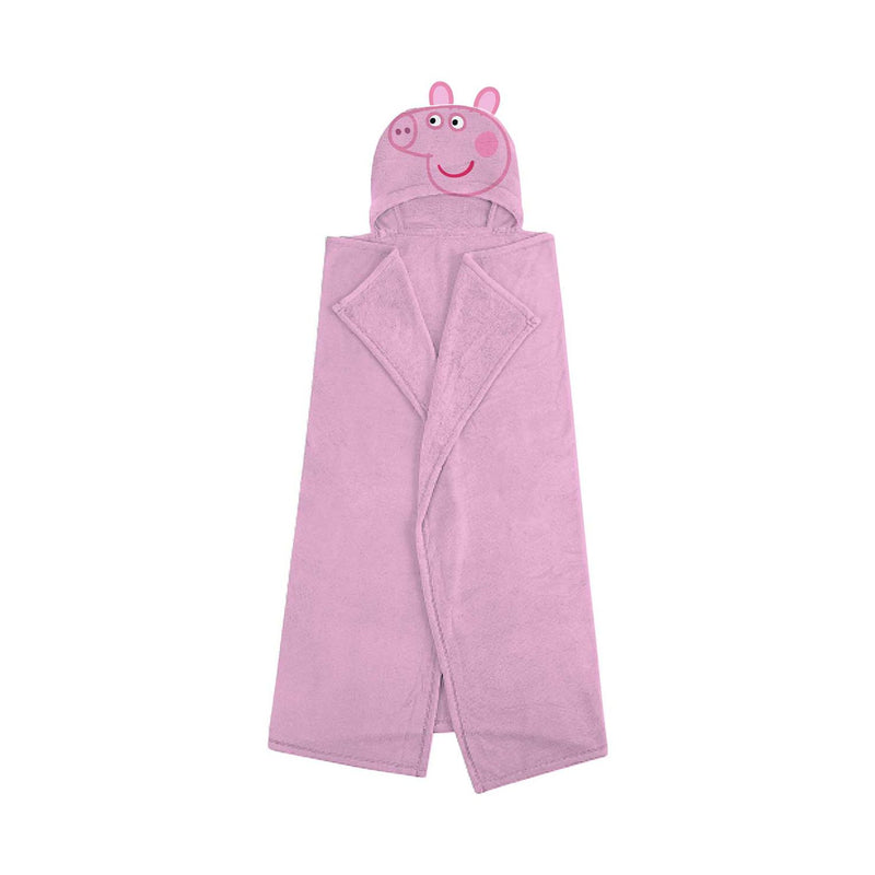 Peppa Pig hooded fleece blanket with 3D ears - British product