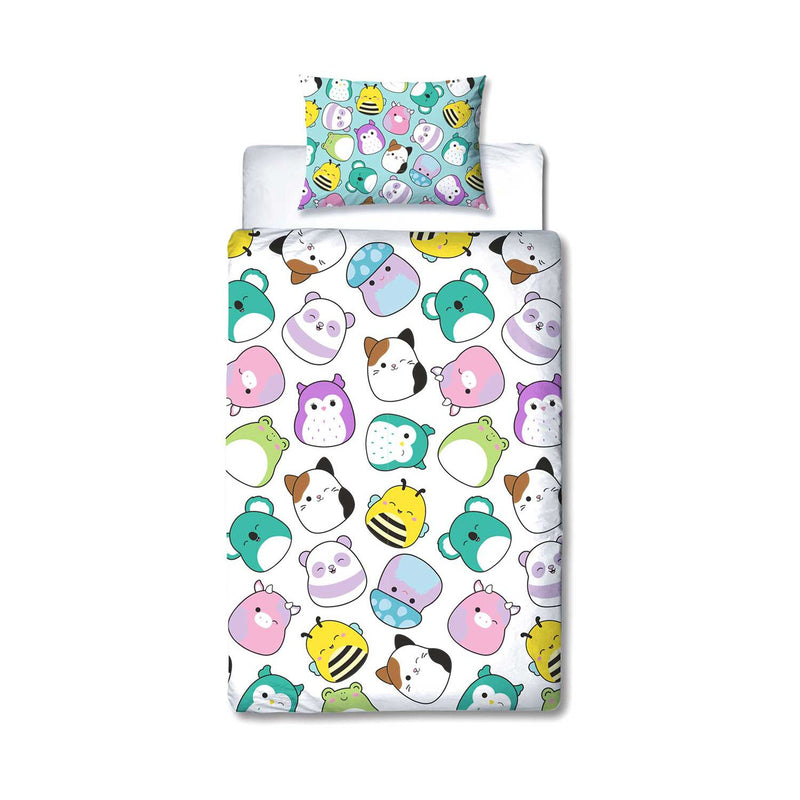 Squishmallows Happy Single Duvet Bedding Set, imported from the UK