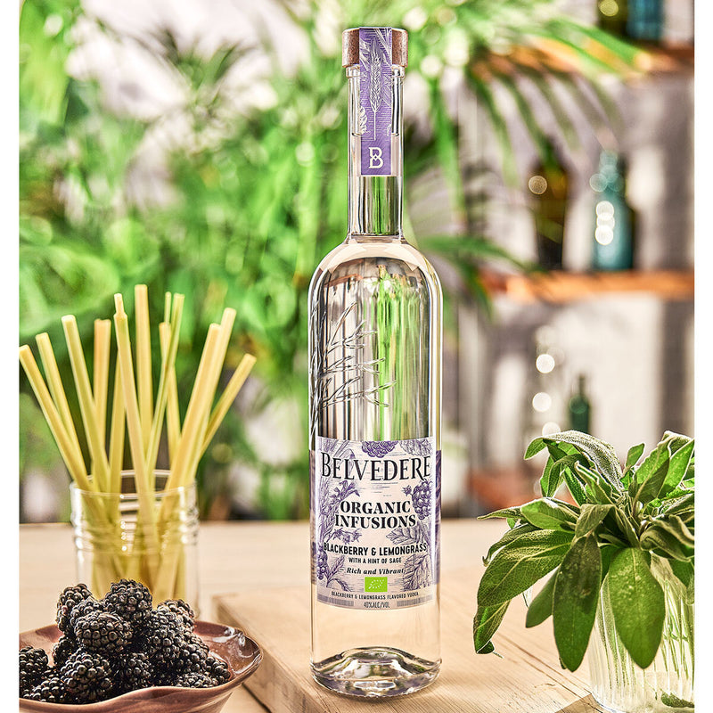 Belvedere blackberry and lemongrass flavoured vodka 70cl - British product