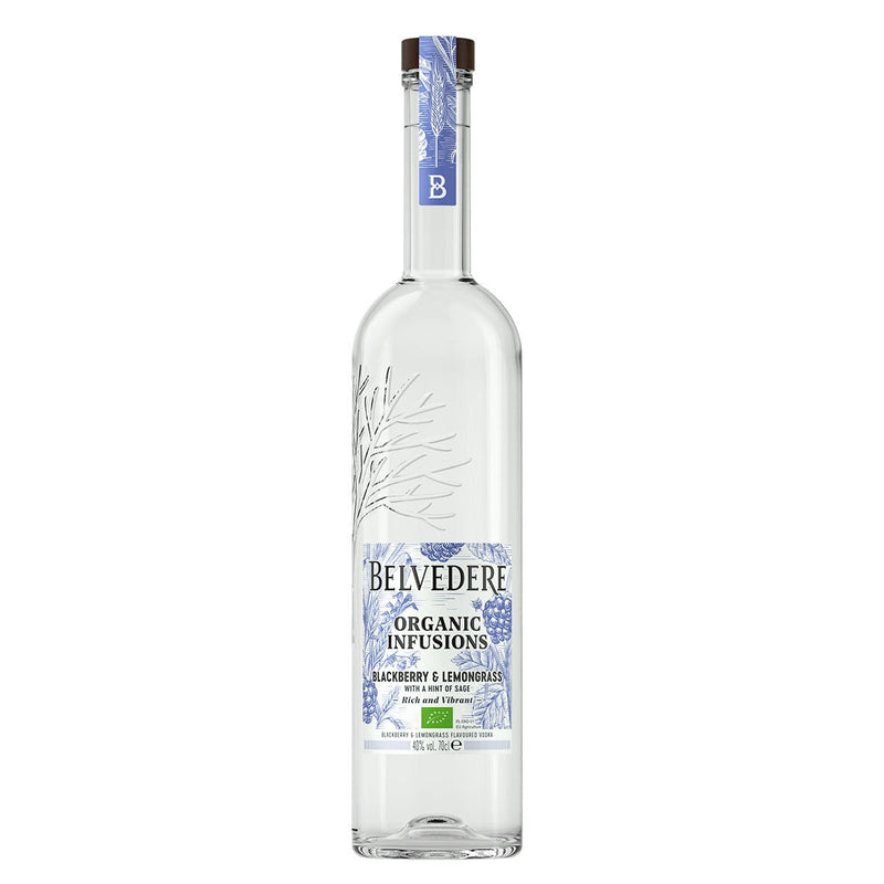 Belvedere blackberry and lemongrass flavoured vodka 70cl - British product