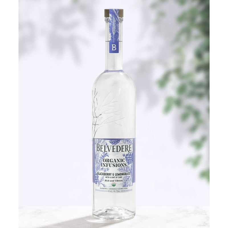 Belvedere blackberry and lemongrass flavoured vodka 70cl - British product