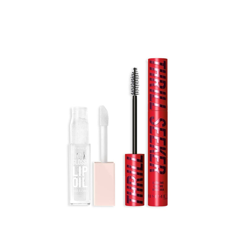 Rimmel Thrillseeker mascara and Oh My Gloss lip oil bundle, UK version