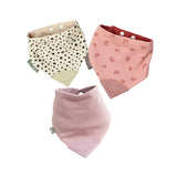Cheeky Chompers teething bib 3 pack rainbow leopard silver stars, UK version