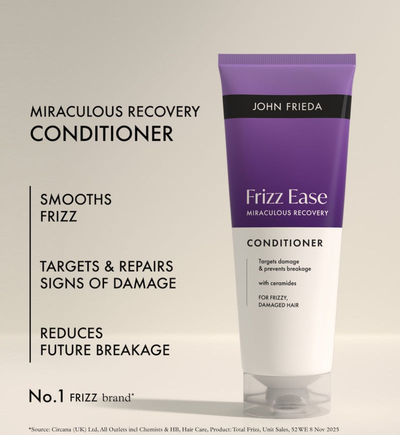 John Frieda Frizz Ease Miraculous Recovery Conditioner 250ml, imported from the UK