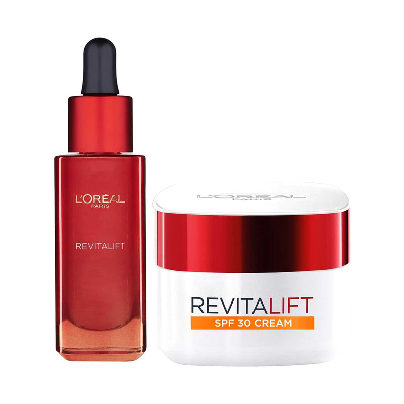 L'Oreal Paris Revitalift anti-aging serum and day cream SPF duo - British product