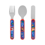 Paw Patrol 3pc stainless steel cutlery set, imported from the UK
