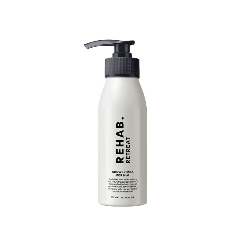 REHAB Retreat Shower Milk 330ml for men, imported from the UK