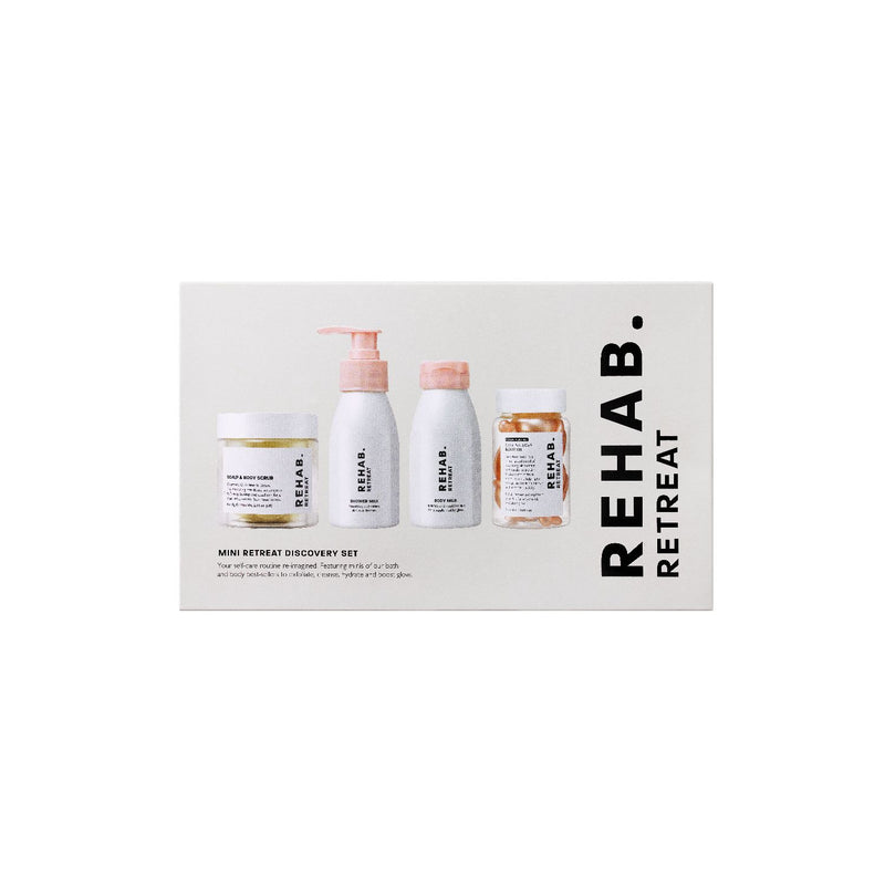 REHAB Retreat Mini Discovery Set body care kit, imported from the UK