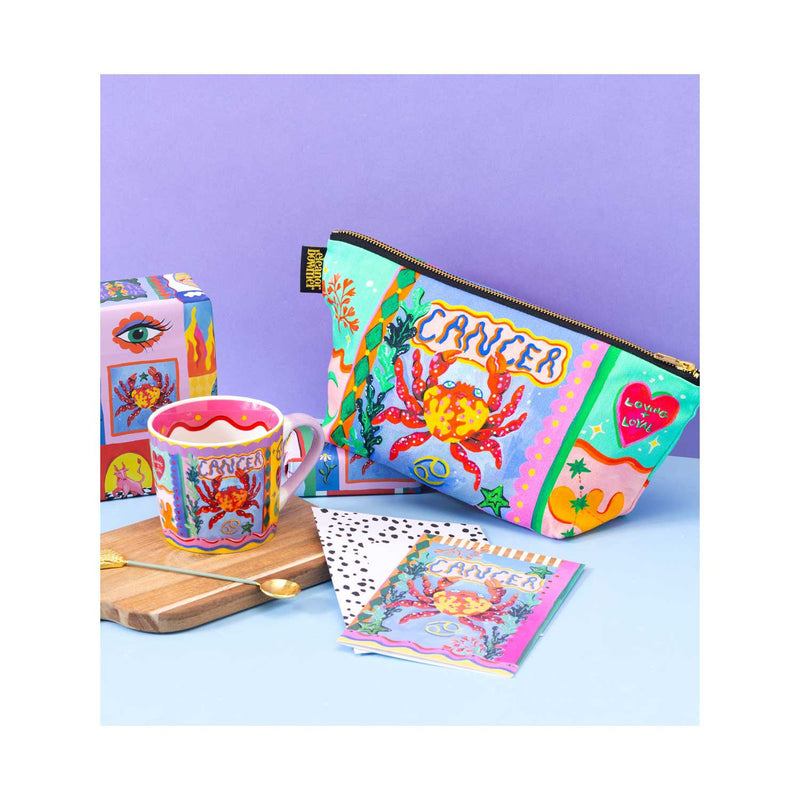 Eleanor Bowmer Cancer zodiac mug and zip bag set, UK version