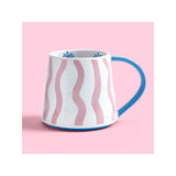 Eleanor Bowmer Pink Wave mug set of 4 stoneware mugs, UK version