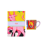 Eleanor Bowmer Taurus zodiac mug and tea towel set, UK version