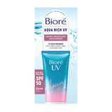 Boots Biore UV Aqua Rich Glowy Weightless Moisturiser SPF50 50ml- Buy online at McGrocer