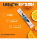 Revival Rapid Rehydration electrolyte powder sachet Orange Burst 6 pack - British product