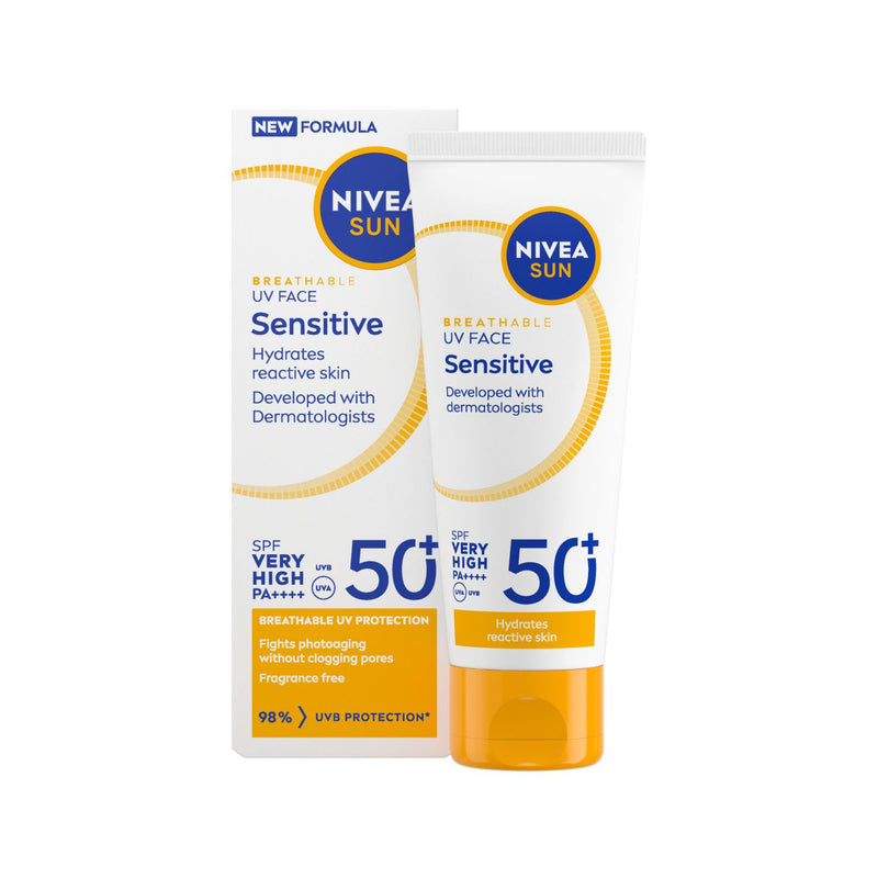 NIVEA sun cream SPF50 40ml for sensitive skin (British brand)
